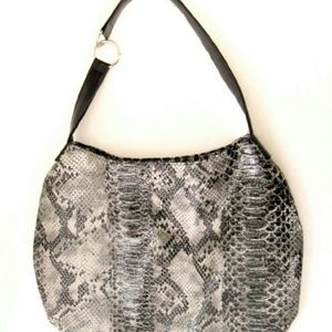 NWOT Snakeskin Pattern Purse Bag, Snap Closure